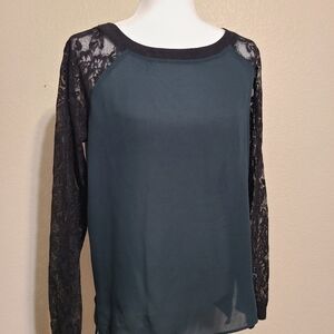 Ann Taylor chiffon and lace top